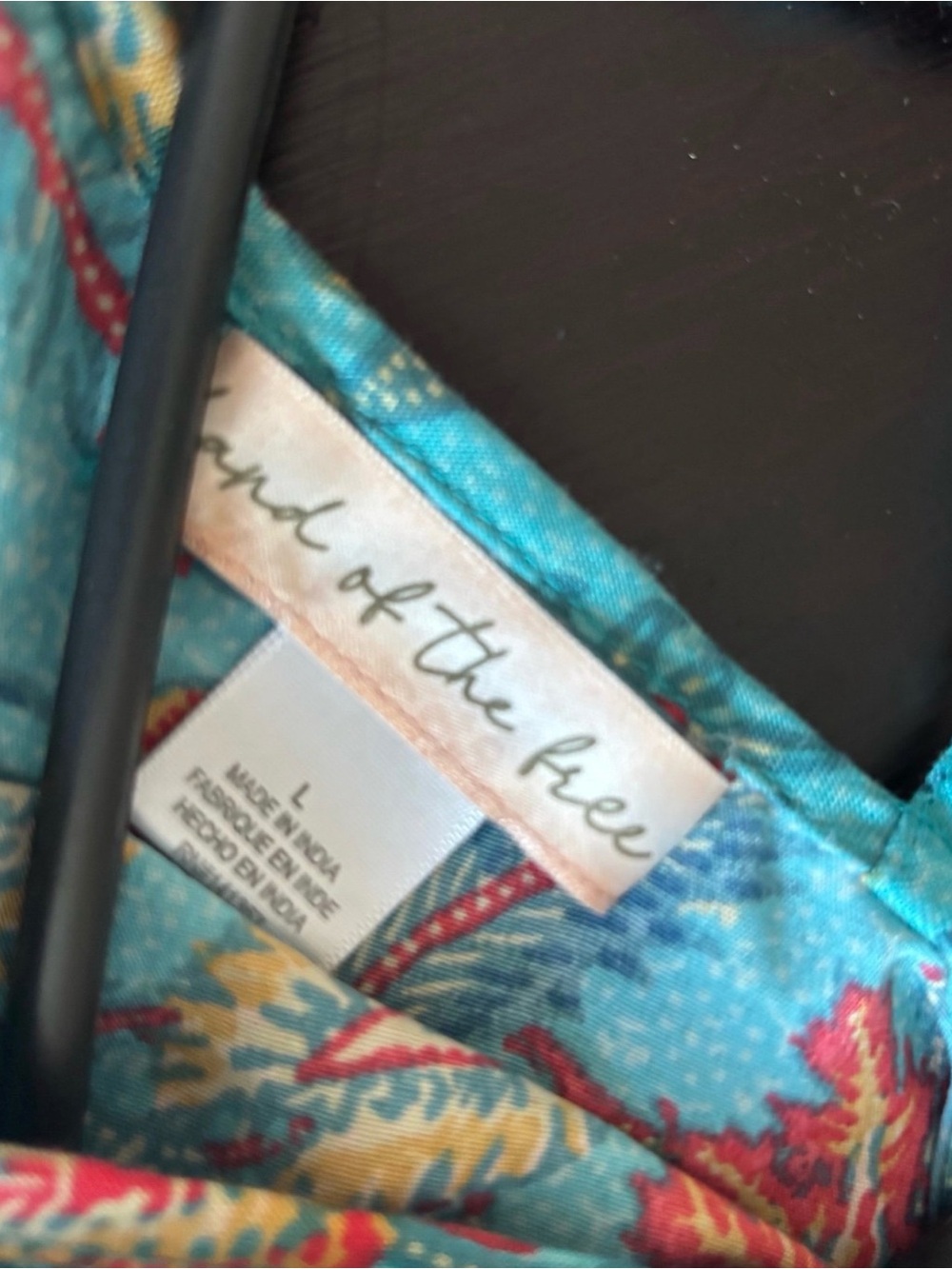 Band of the Free Teal Floral Wrap Maxi Dress with Tie Waist Cottagecore Romantic - Picture 5 of 5